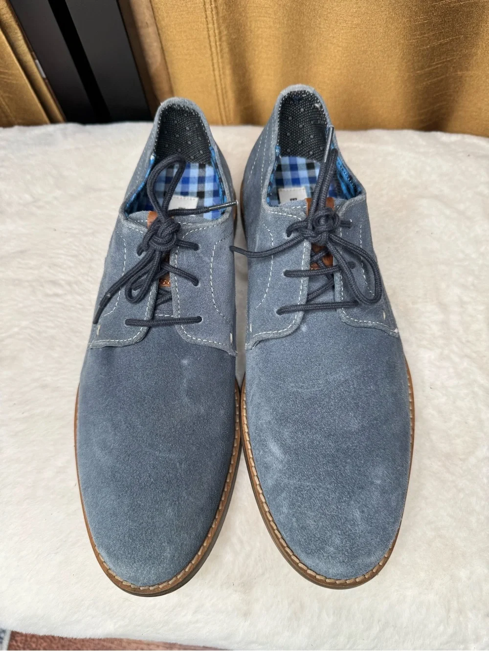 Ben Sherman Gray Suede Derby Shoes Men’s US 8 UK 7 EU 41